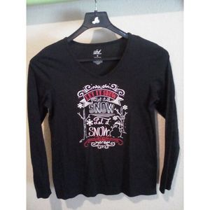 Soft Sensations Women's Medium Long Sleeved Black Red And White Shirt